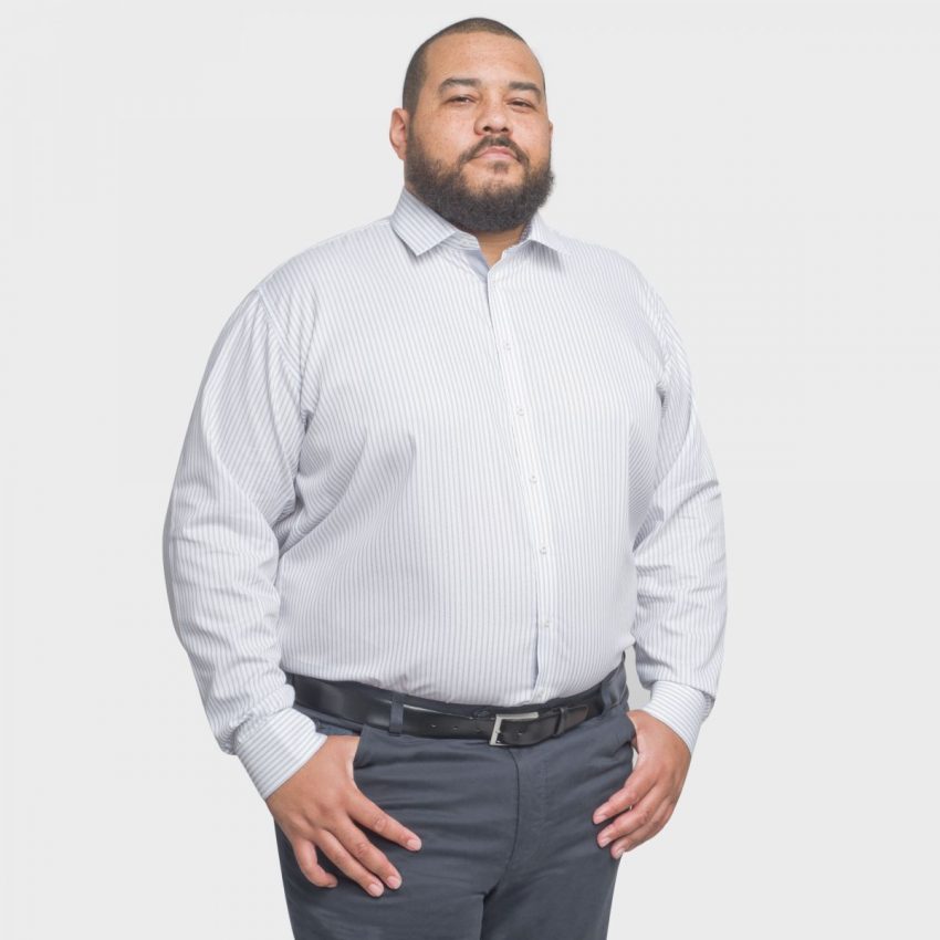 chemise à rayures grande taille