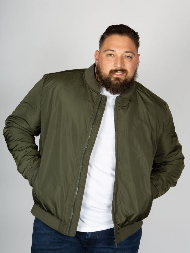 bomber kaki grande taille pour homme