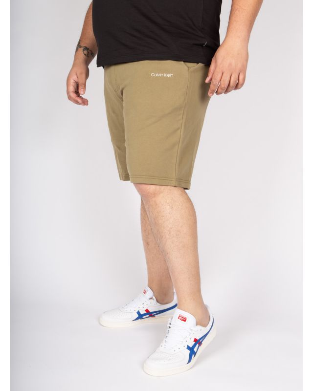 short de jogging molleton calvin klein grande taille vert-kaki