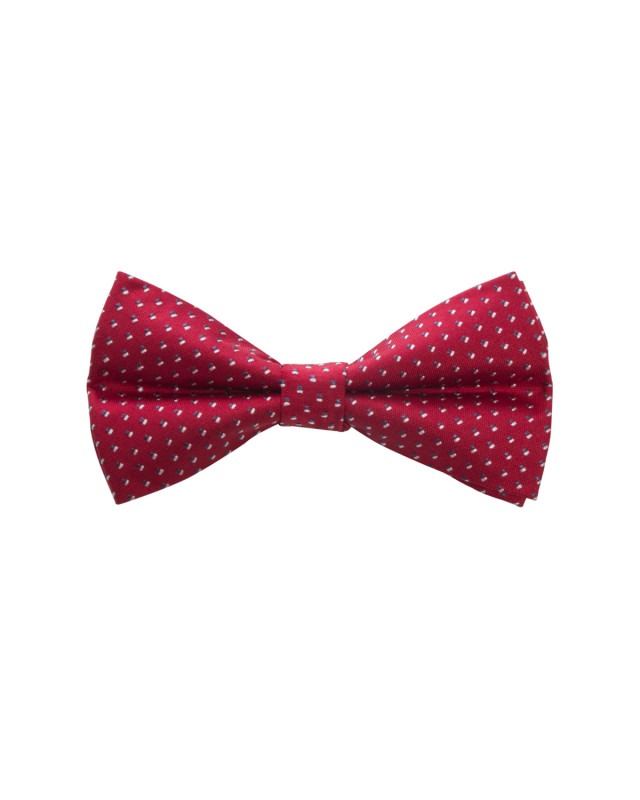Noeud papillon Maneven en soie rouge grande taille