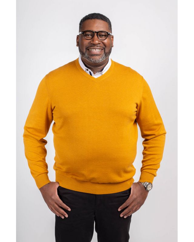 PPull grande taille ocre pour noël - 