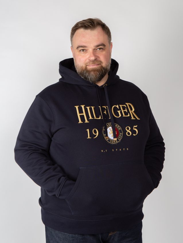 Sweat à capuche grande taille Tommy Hilfiger bleu marine
