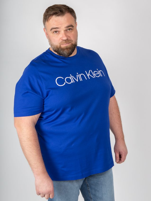 Collection printemps-été T-shirt grande taille logo Calvin Klein bleu roi