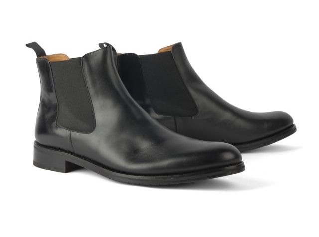Paire de bottines en cuir noires Paul Edwards - Size Factory