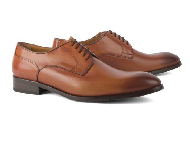 Chaussure Derbys en cuir Paul Edwards couleur cognac - Size Factory 