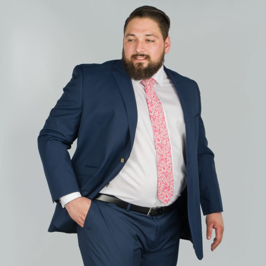 Costume grande taille homme bleu roi : veste et pantalon