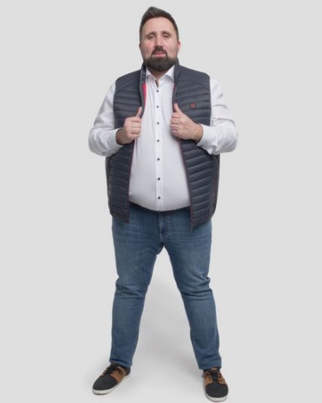 Doudoune sans manche grande taille noir marque S4 Size-Factory