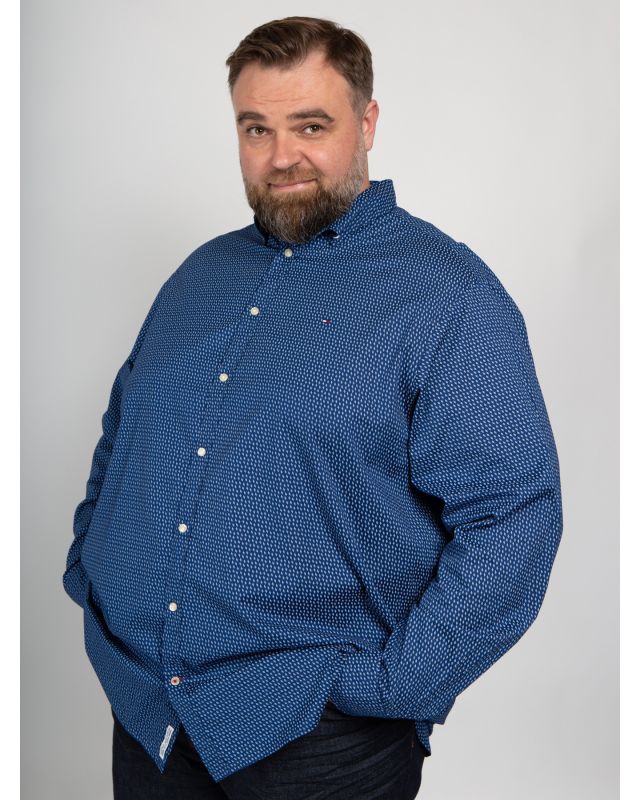 chemise grande taille bleu marine