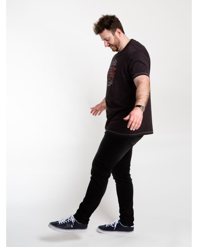 Jean grande taille homme camel actiove noir