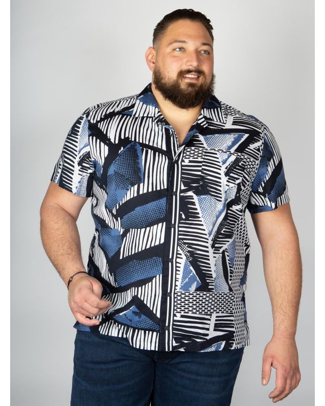 Chemisette imprimée grande taille bleu Hugo Boss