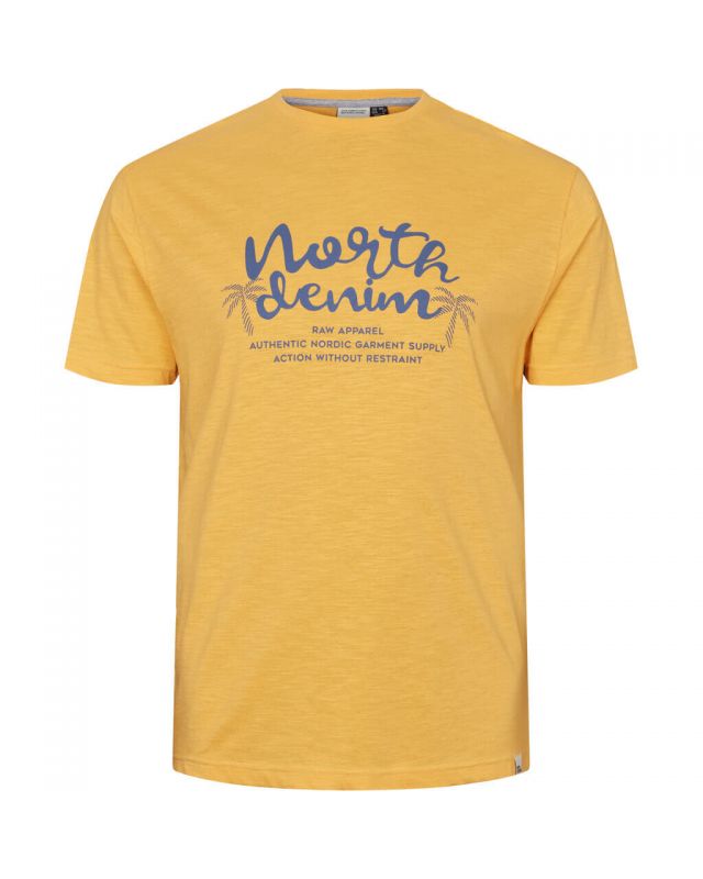 Imprimés T-shirt homme grande taille jaune north