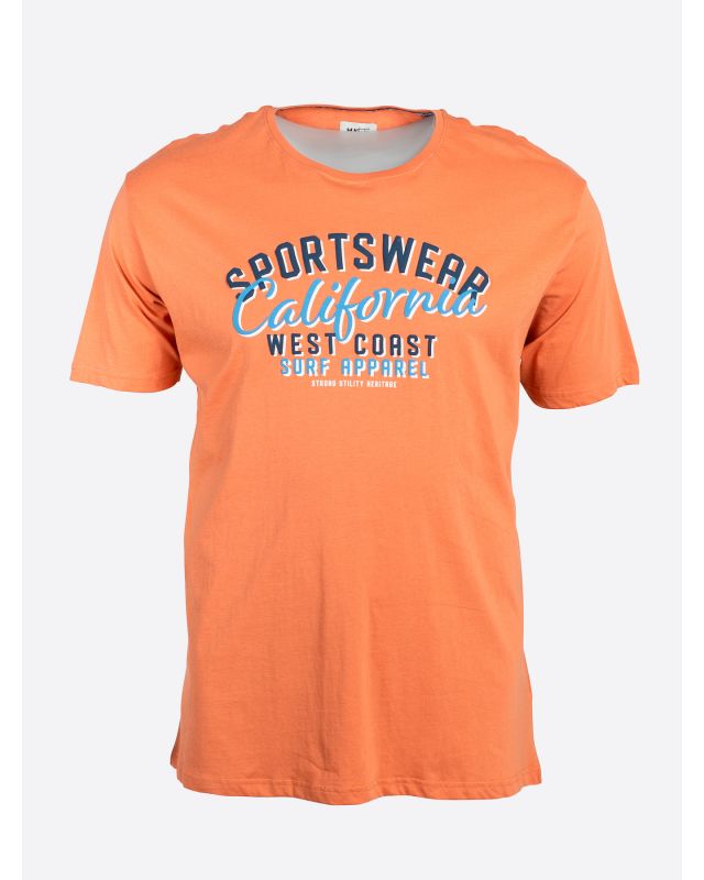 Imprimés T-Shirt homme grande taille orange