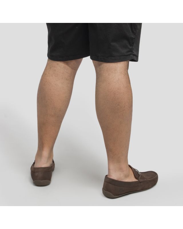 cadeau fête des pères 2022 - Mocassin grande taille marron en daim