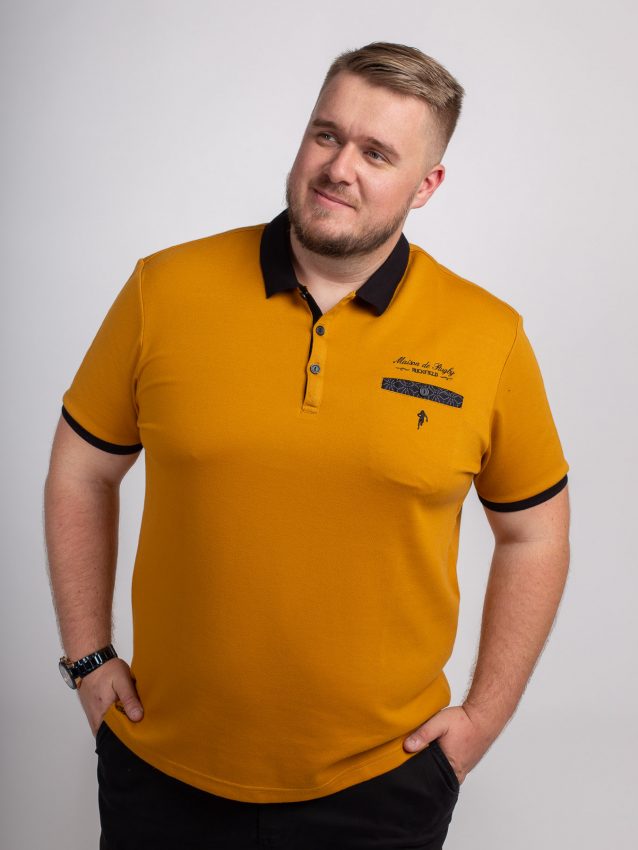 Polo homme grande taille jaune Ruckfield