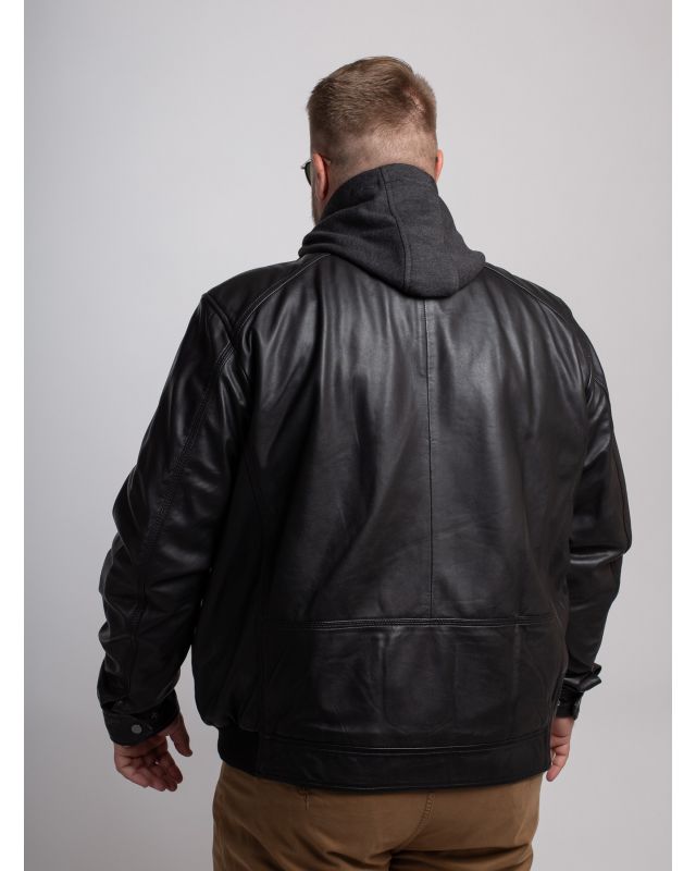 Blouson en cuir avec capuche Land Of Heritage