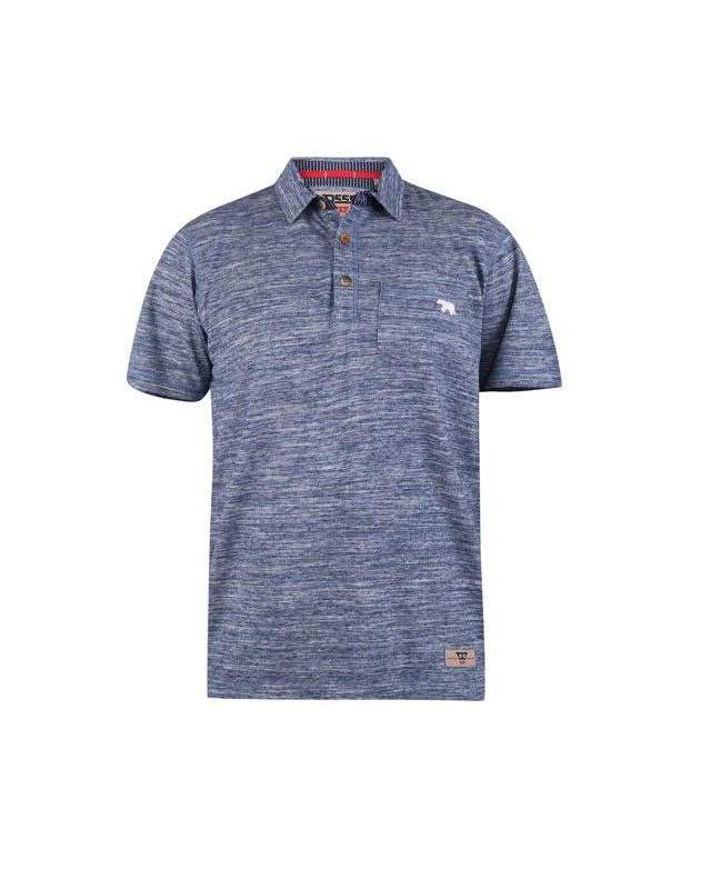 Polo grande taille interlock bleu clair Duke