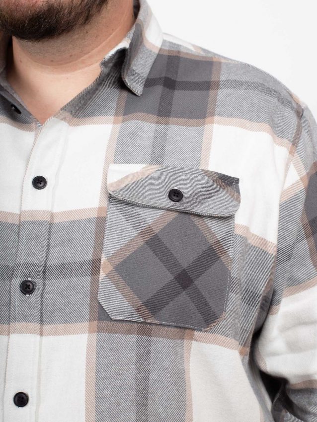 Surchemise pour l'automnehomme grande taille à carreaux