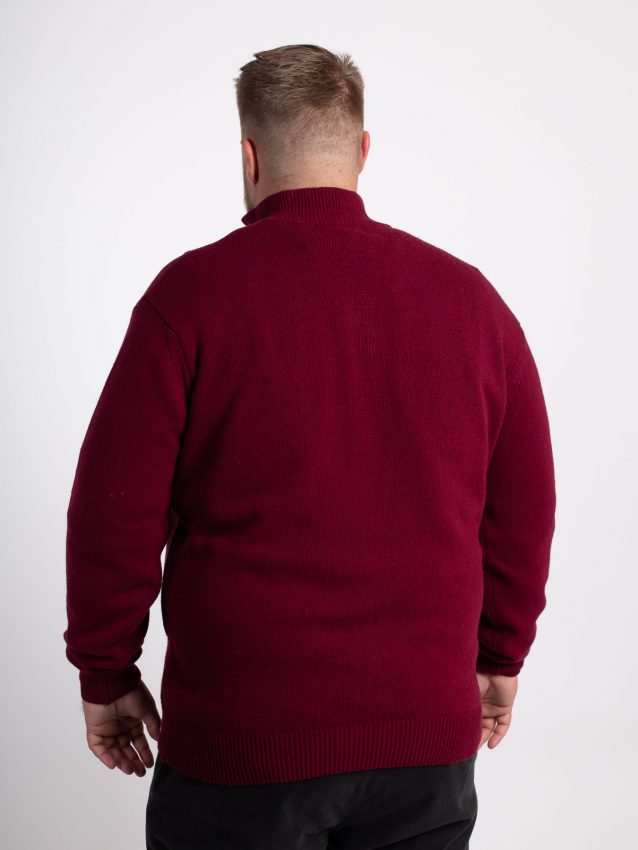 Pull en cachemire grande taille Bordeaux Maneven
