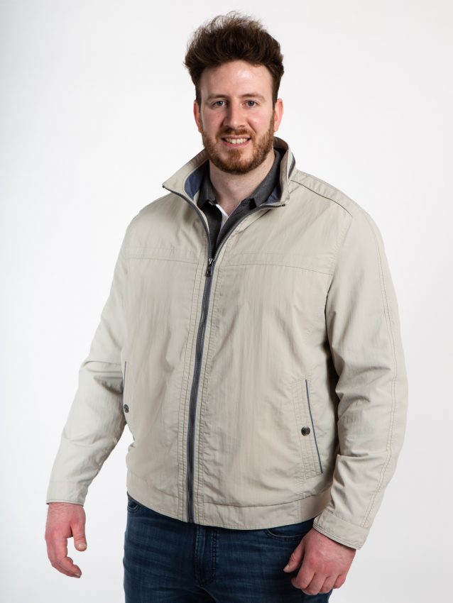 Blouson déperlant Bugatti grande taille beige