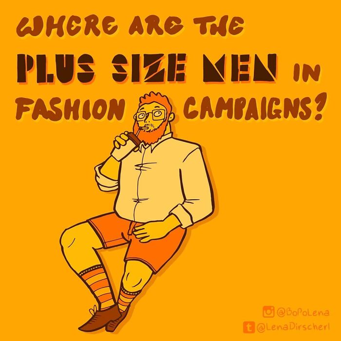 Body Positive for plus size men illustration 