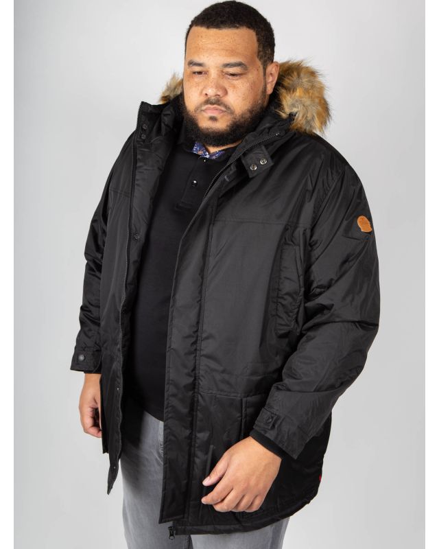 Veste quand il pleut Parka longue Duke grande taille noir