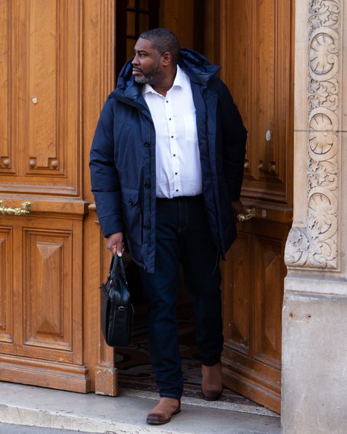 Parka , manteaux grande taille homme look de bureau