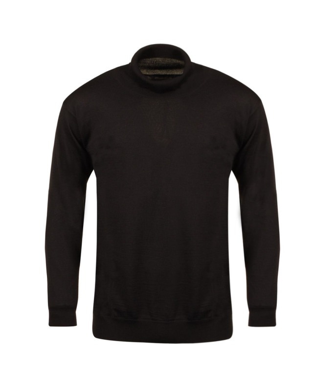 Col roulé grande taille noir Monte Carlo