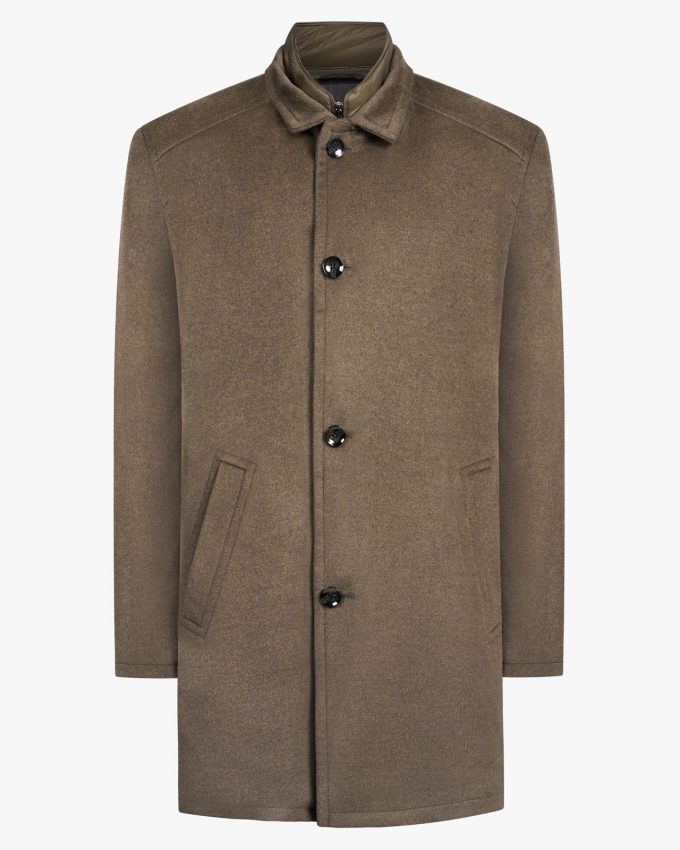 Manteau grande taille marron pour l'hiver