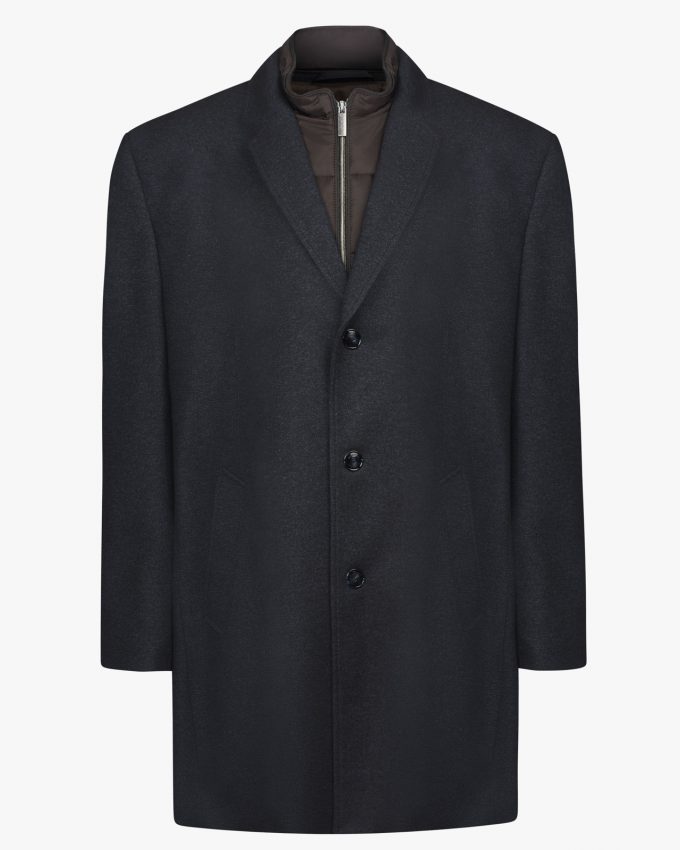 Manteau grande taille bleu marine pour l'hiver