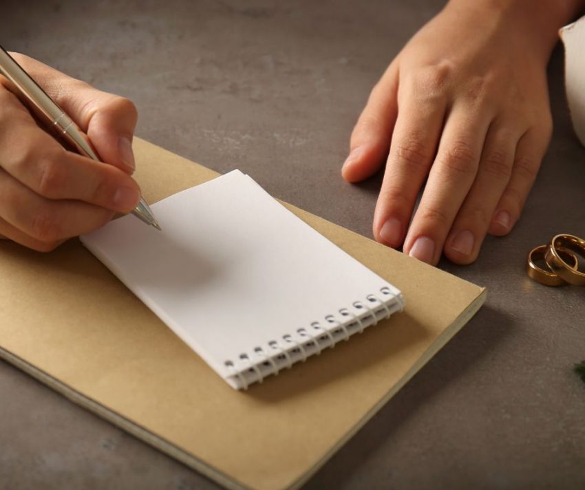 To do list préparation d'un mariage