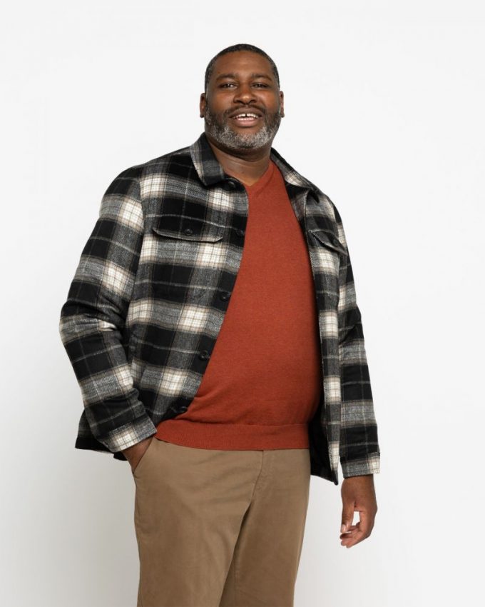 Surchemise grande taille à carreaux