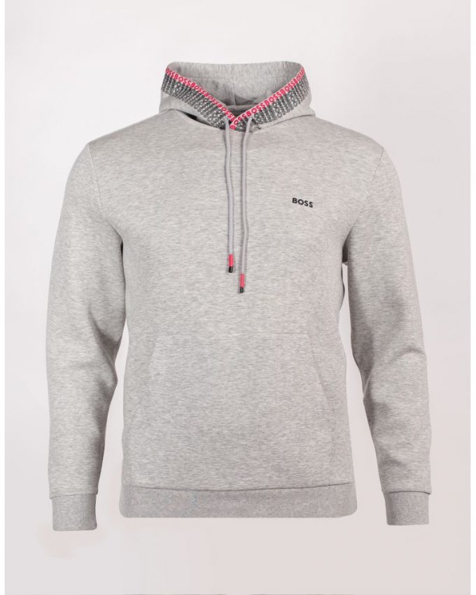 Sweat à capuche gris de marque