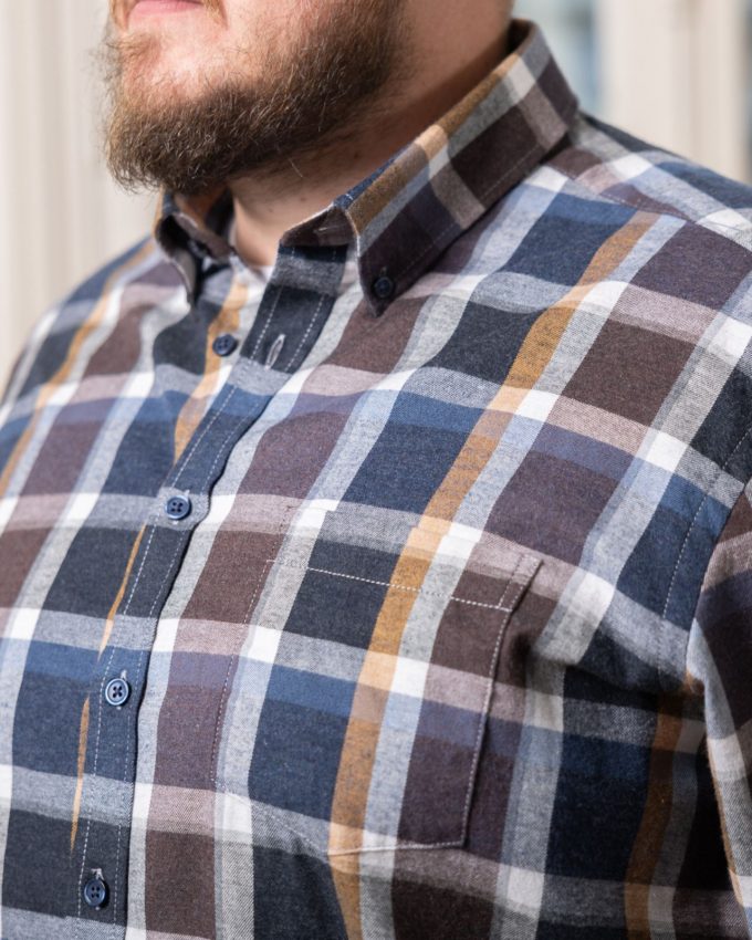 Chemise flanelle à carreaux homme