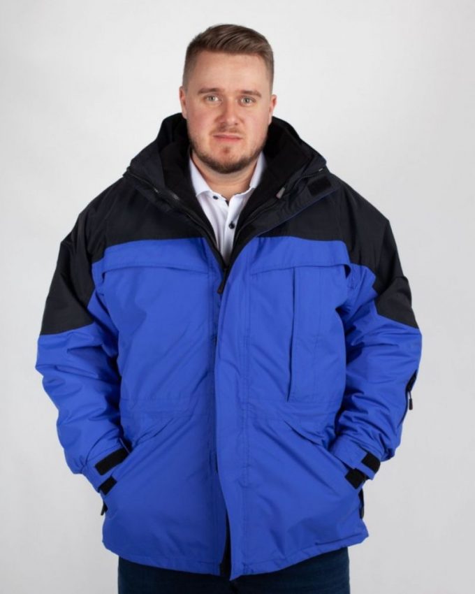 Blouson de ski hiver bleu Davos