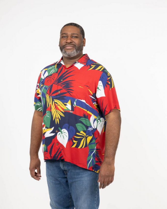 Chemises imprimées Tropicaux pour homme grande taille ou homme fort pour l'été