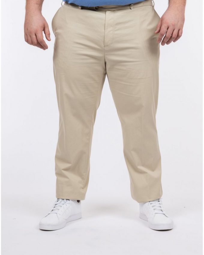 Pantalon chino beige grande taille homme pour des looks d'été