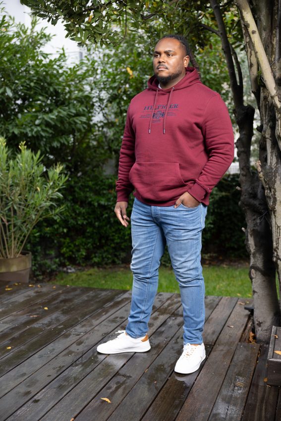 Tenue décontracté en sweat à capuche homme grande taille