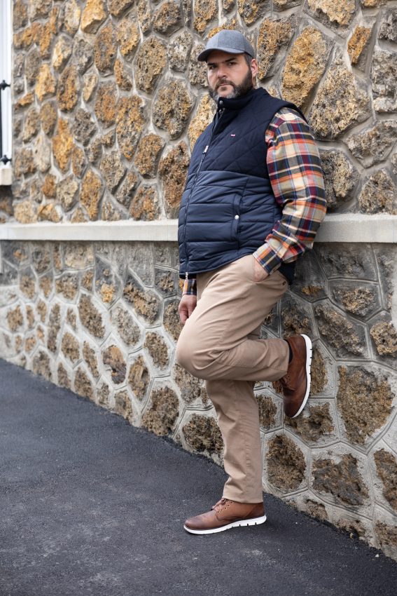 Look baroudeur d'hiver chic homme grande talle 