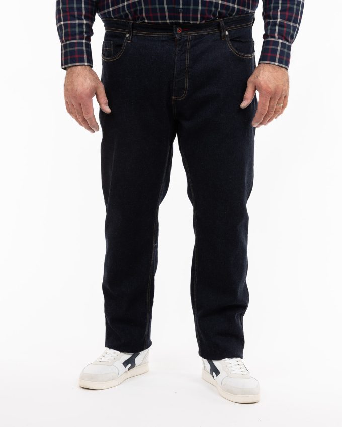 Jean bleu brut coupe fuselée grande taille homme