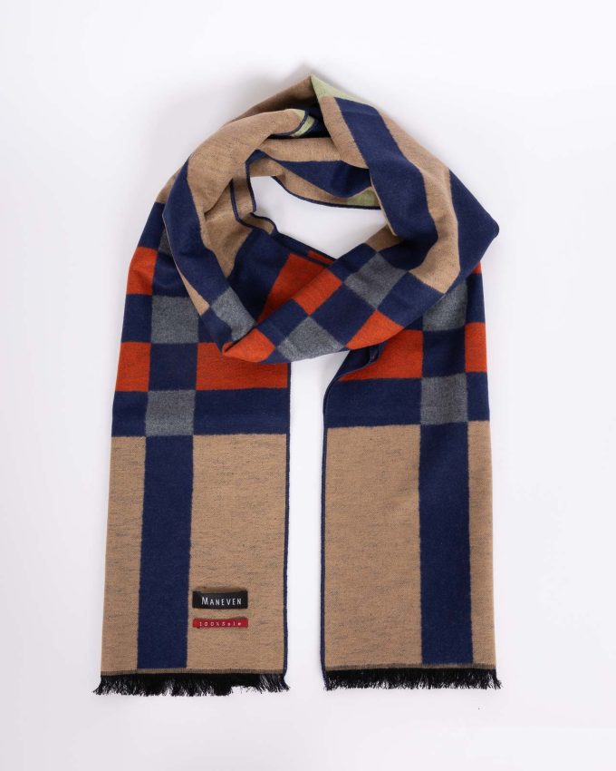 Echarpe en soie 2 mètres de long beige - Essentiels Automne Hiver Hommes Grandes Tailles