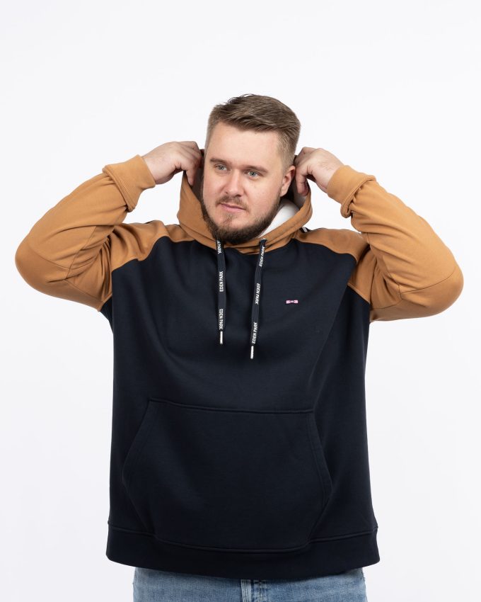 Sweat à capuche homme grande taille Eden Park Essentiels Automne-Hiver hommes