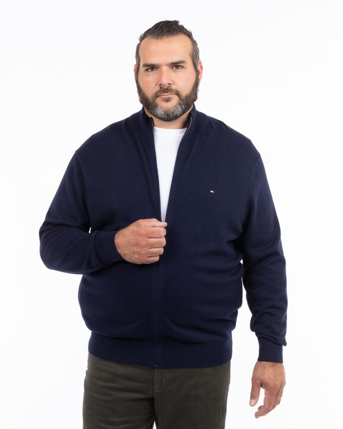Gilet zippé bleu marine Tommy Hilfiger