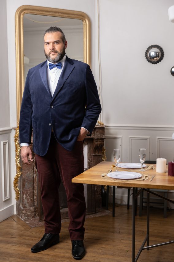 Look pour pour les fêtes hommes grandes tailles chic