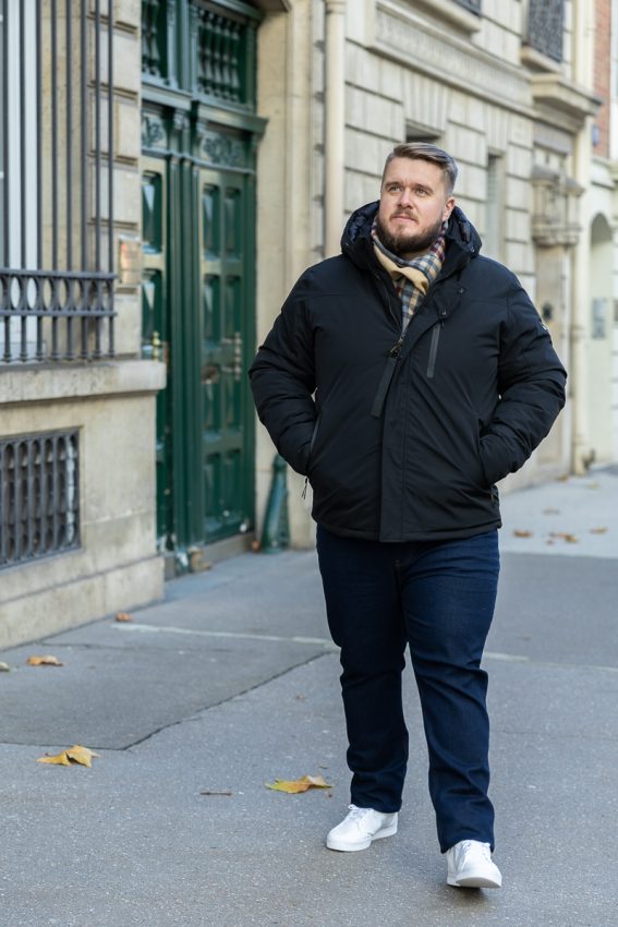 Tenue Casual d'hiver grande taille Homme avec un blouson