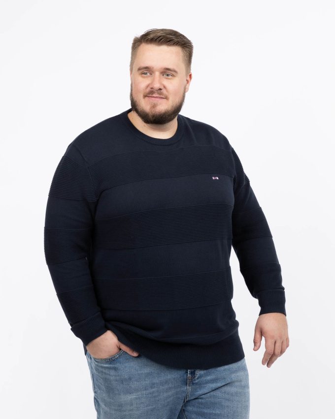 Pull col rond grande taille homme pour l'hiver 2025
