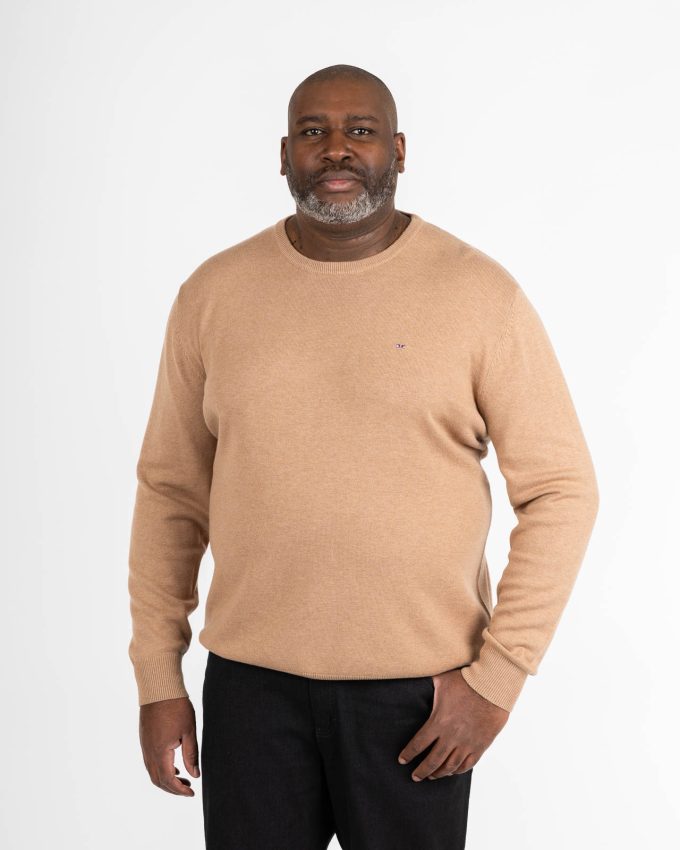 Pulls grandes tailles homme col rond